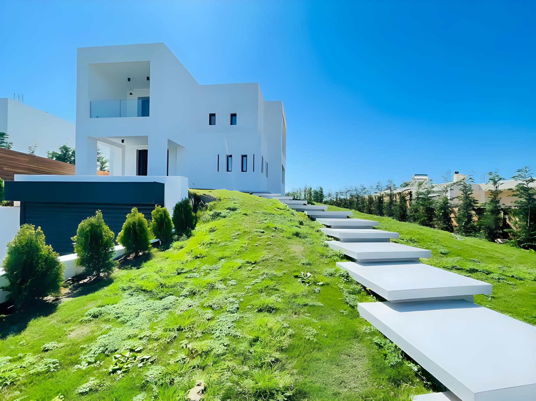 Villa de luxe à Vari-Varkiza sur la Riviera d'Athènes avec piscine et jardin